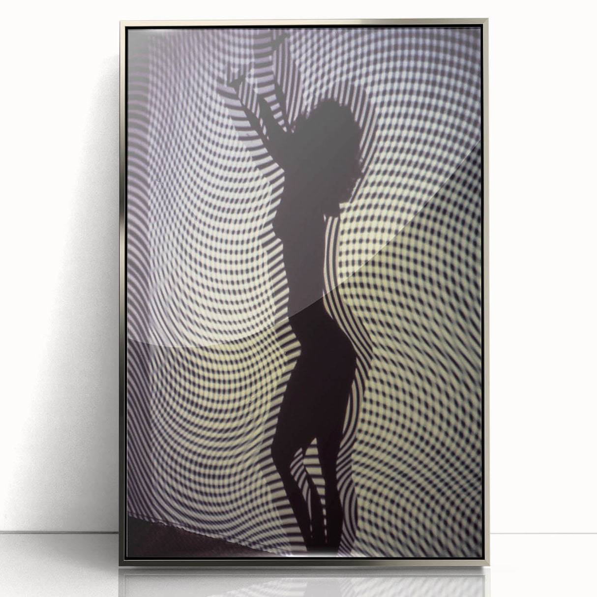 Patterned Rhythm – Emotive Silhouette Wall Art with Optical Vibes