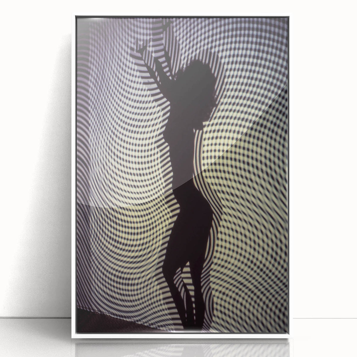 Patterned Rhythm – Emotive Silhouette Wall Art with Optical Vibes