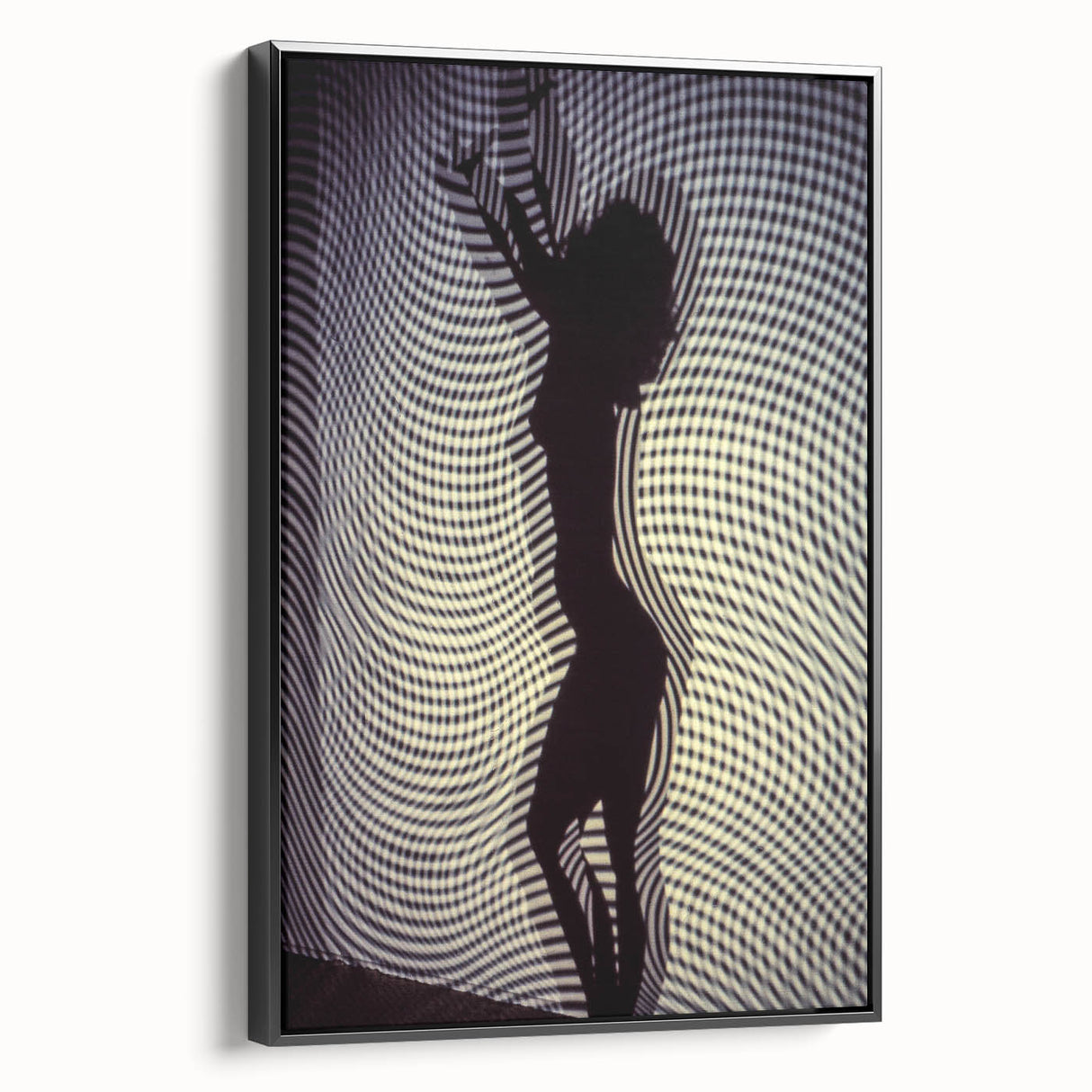 Patterned Rhythm – Emotive Silhouette Wall Art with Optical Vibes