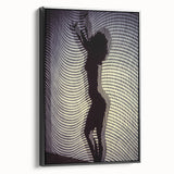 Patterned Rhythm – Emotive Silhouette Wall Art with Optical Vibes