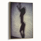 Patterned Rhythm – Emotive Silhouette Wall Art with Optical Vibes