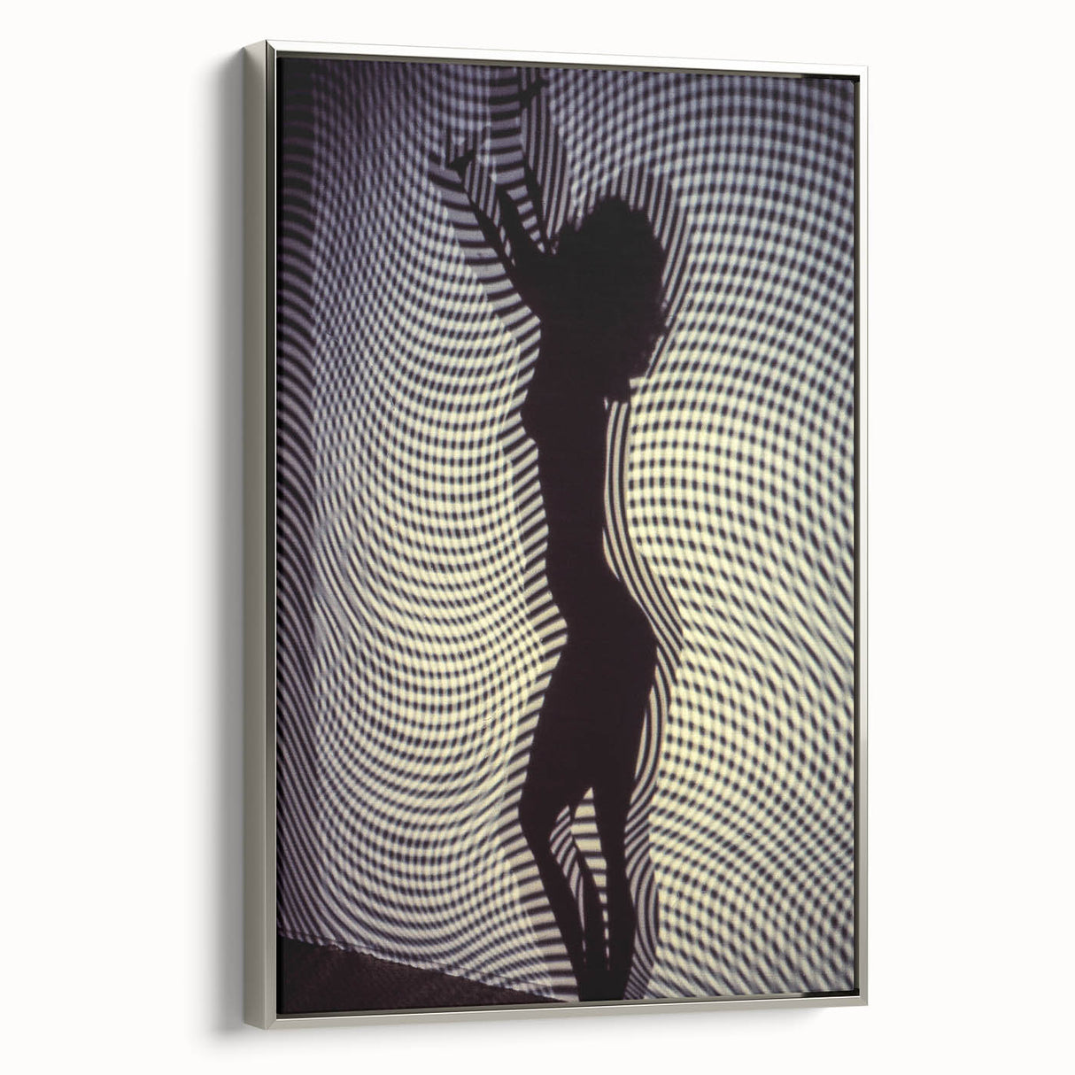 Patterned Rhythm – Emotive Silhouette Wall Art with Optical Vibes