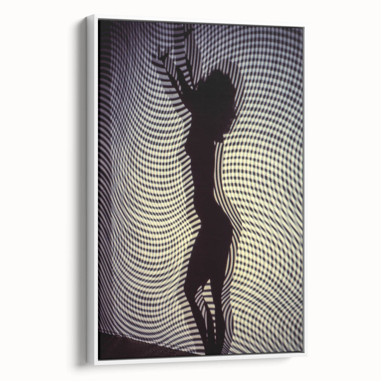 Patterned Rhythm – Emotive Silhouette Wall Art with Optical Vibes