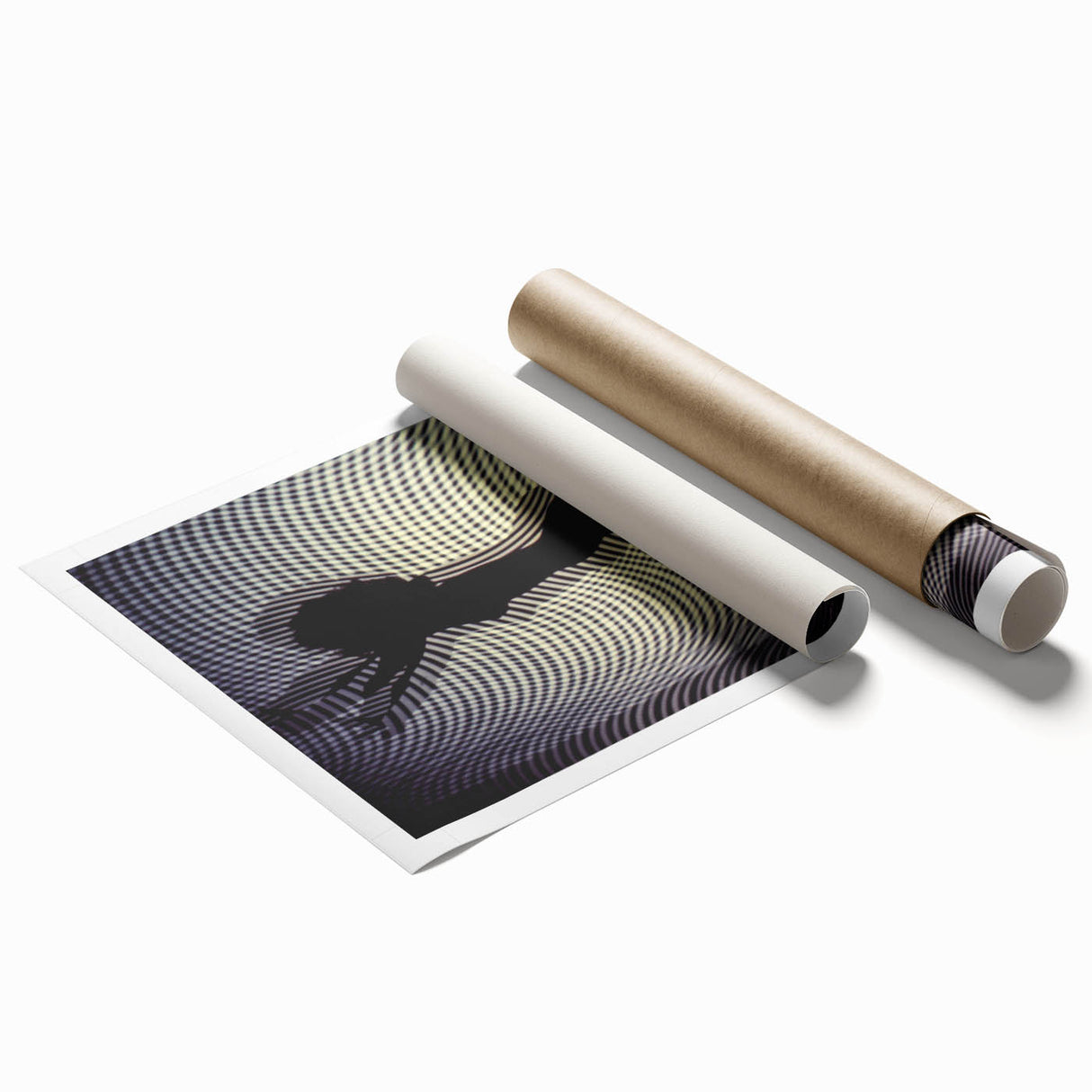 Patterned Rhythm – Emotive Silhouette Wall Art with Optical Vibes
