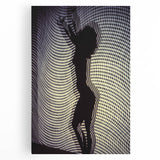 Patterned Rhythm – Emotive Silhouette Wall Art with Optical Vibes