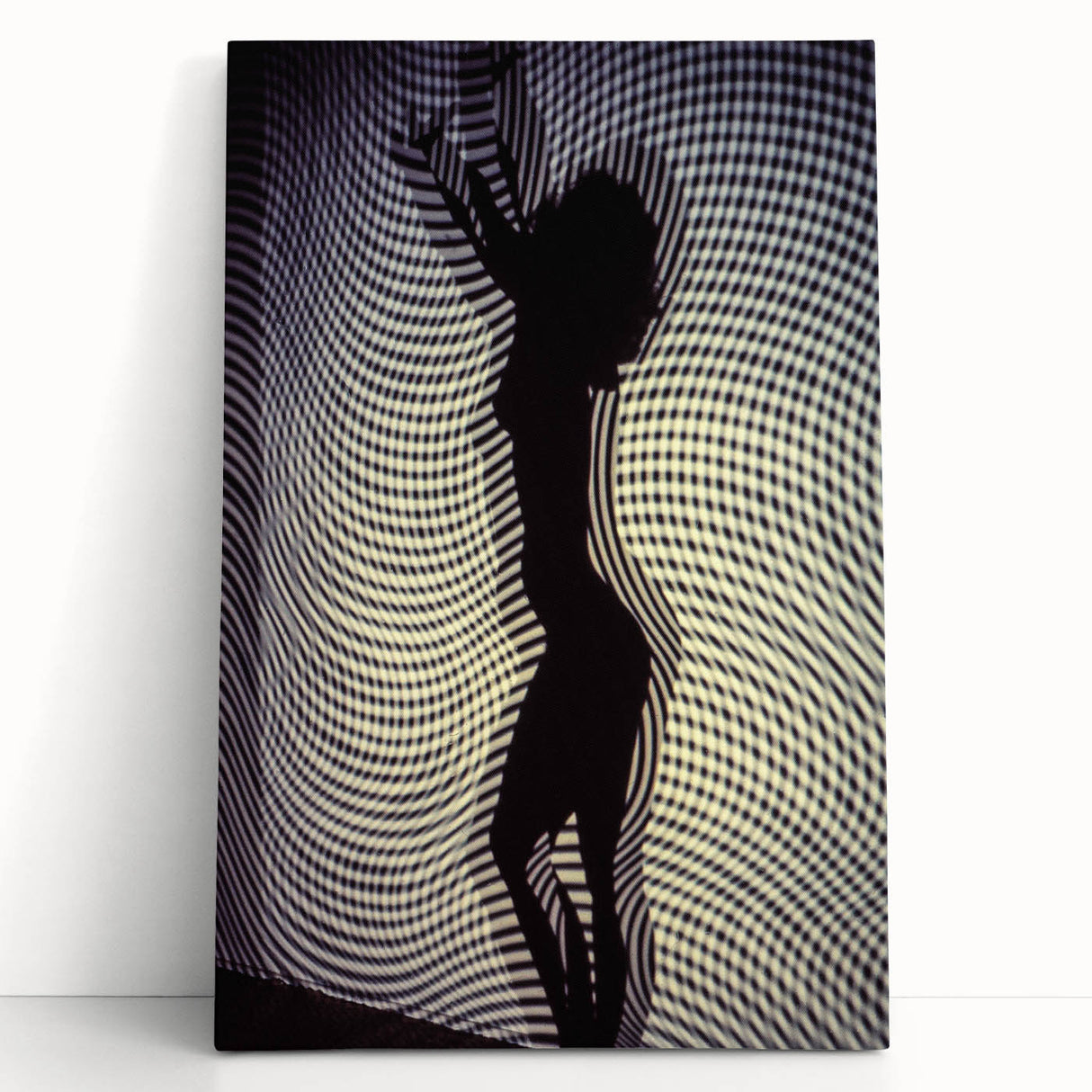 Patterned Rhythm – Emotive Silhouette Wall Art with Optical Vibes