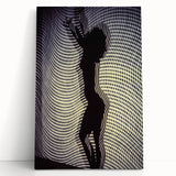 Patterned Rhythm – Emotive Silhouette Wall Art with Optical Vibes