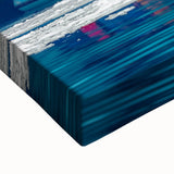 Close-up of a vibrant stretched canvas featuring intricate landscape and cave designs, showcasing rich colors and textures ideal for home decor. Perfect for art enthusiasts and collectors.