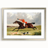 Romanticism Art: "Foxhunting: Encouraging Hounds" by J.F. Herring