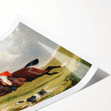 Romanticism Art: "Foxhunting: Encouraging Hounds" by J.F. Herring