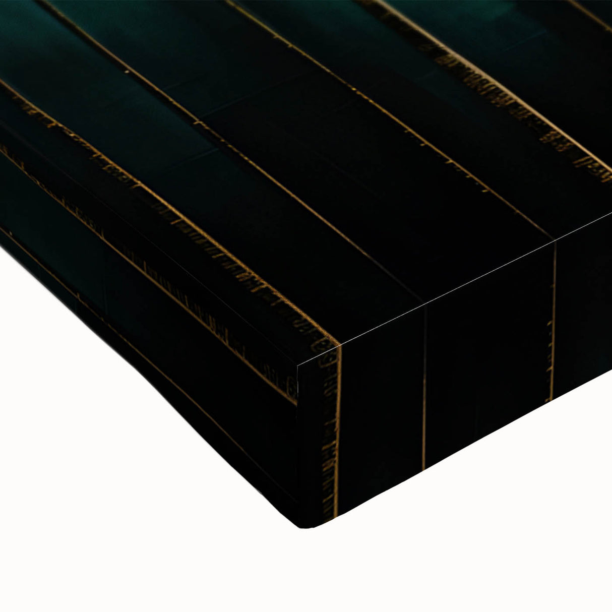 Golden Trees on Teal – Modern Large Wall Art for Living Room