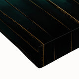 Golden Trees on Teal – Modern Large Wall Art for Living Room