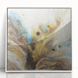 Luxury Gold & Blue Office Wall Art - Abstract Corporate Decor