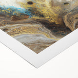 Luxury Gold & Blue Office Wall Art - Abstract Corporate Decor