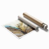 Luxury Gold & Blue Office Wall Art - Abstract Corporate Decor