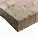 Close-up view of a vibrant abstract architecture wall art design on stretched canvas, showcasing intricate patterns and bold colors, perfect for modern decor.