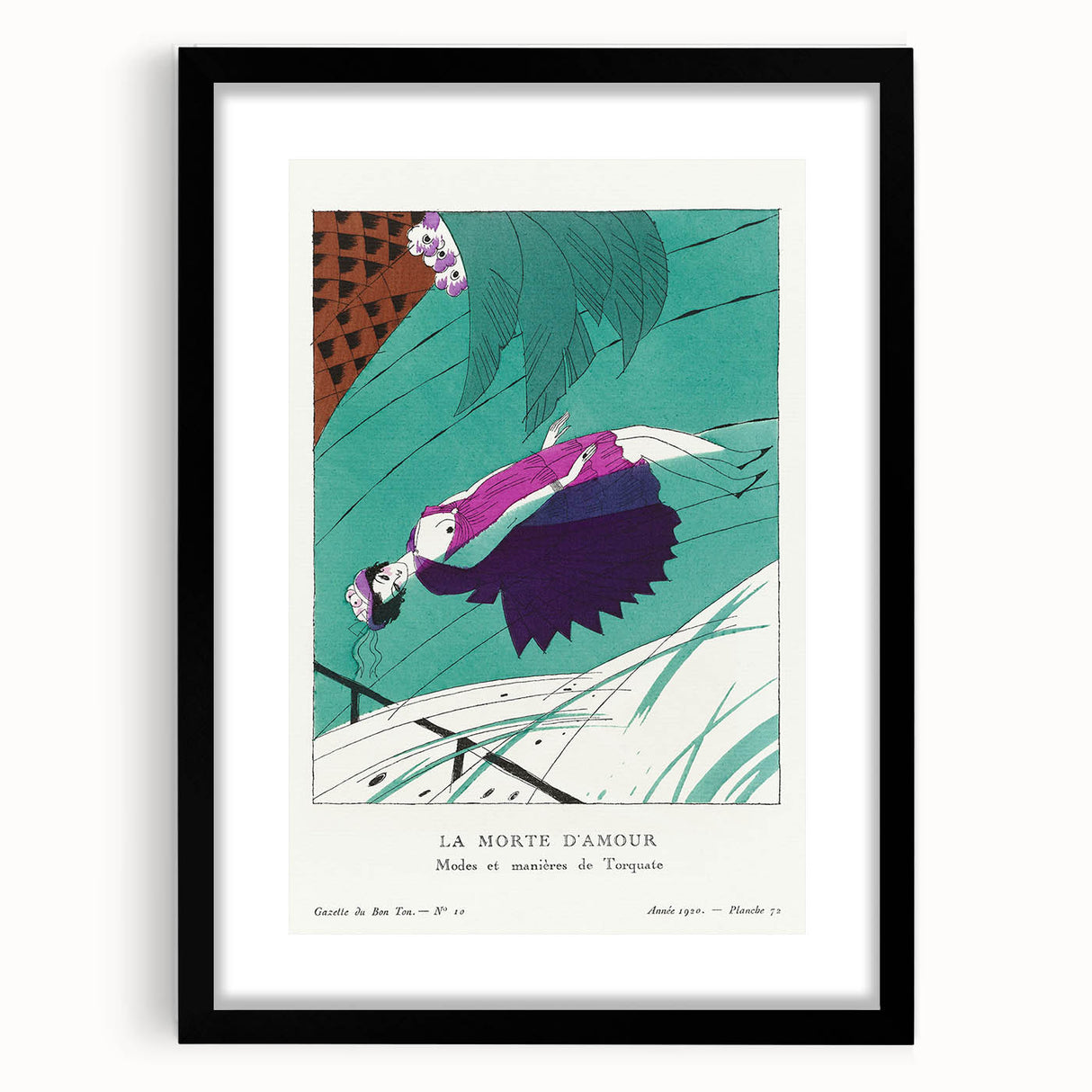 Bold Art Deco Wall Art – 1920s Surrealist Fashion Illustration Print