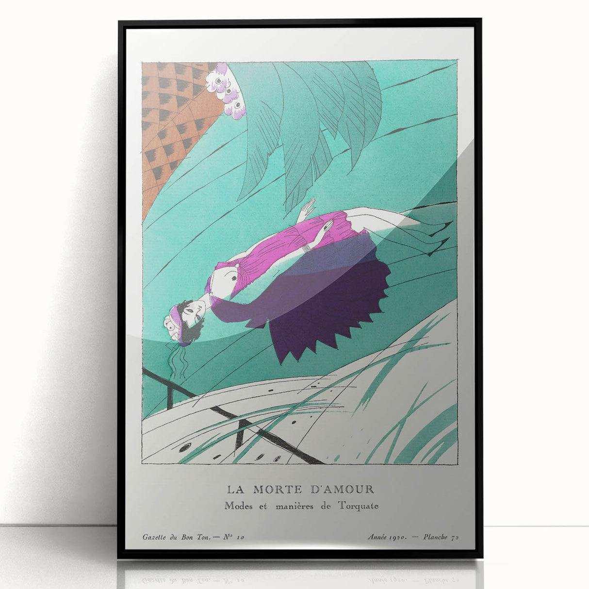 Bold Art Deco Wall Art – 1920s Surrealist Fashion Illustration Print