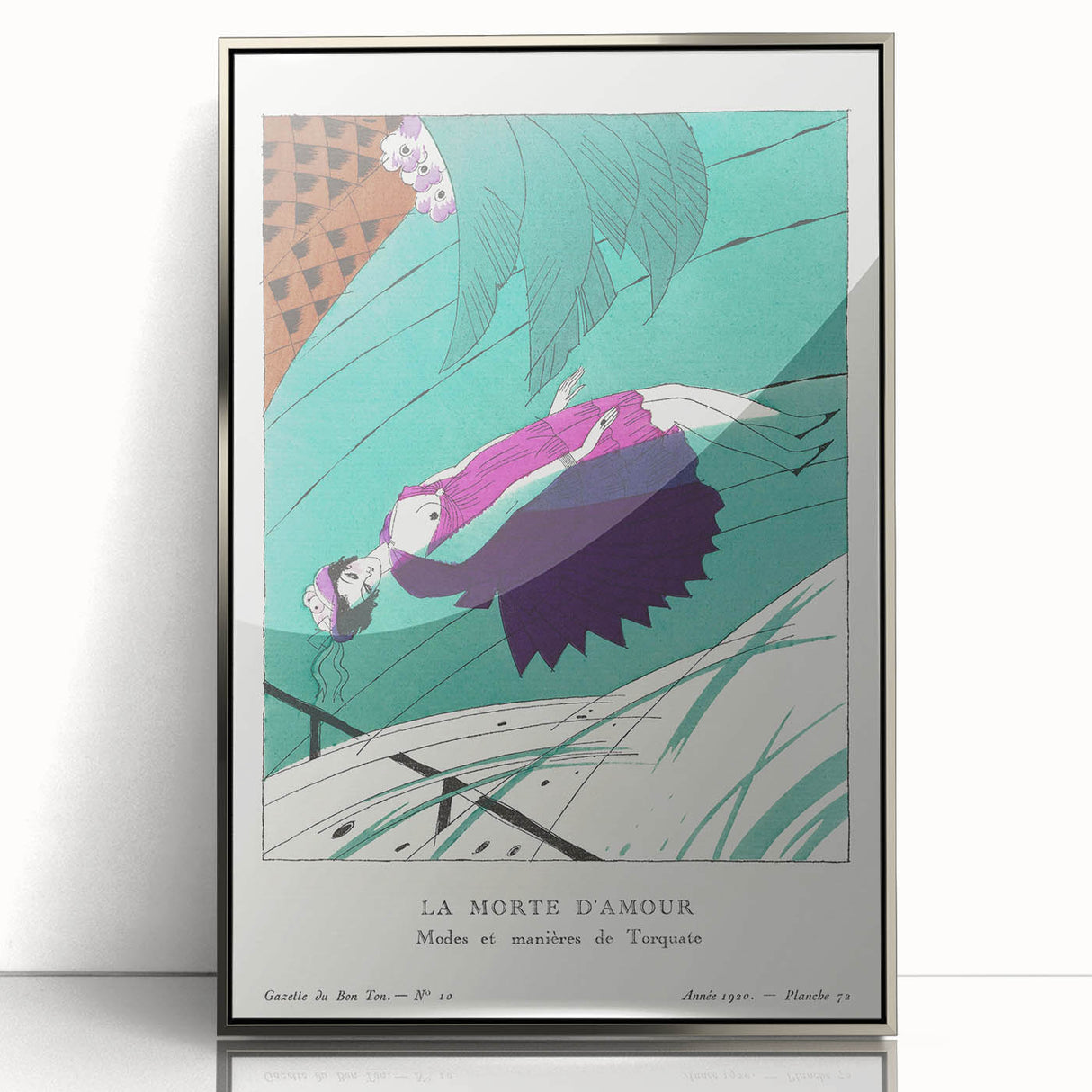 Bold Art Deco Wall Art – 1920s Surrealist Fashion Illustration Print