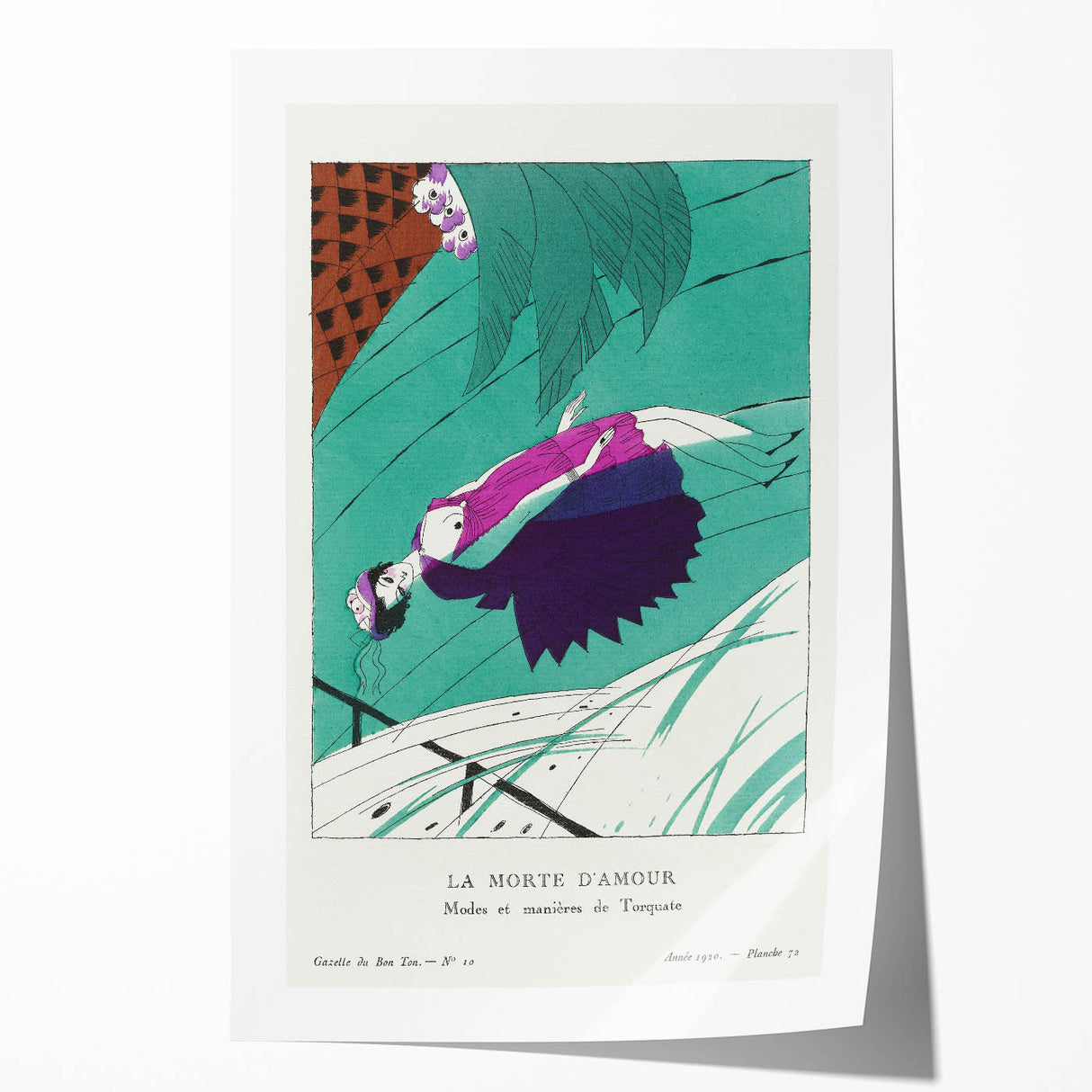 Bold Art Deco Wall Art – 1920s Surrealist Fashion Illustration Print