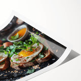 Extra large rolled print featuring line art flowers in black on white, suitable for large living room wall art.