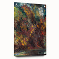 Expressionist Autumn Scene – Vibrant Riverbank Abstract Canvas Art