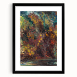 Expressionist Autumn Scene – Vibrant Riverbank Abstract Canvas Art