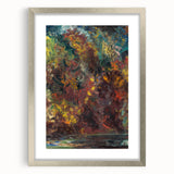 Expressionist Autumn Scene – Vibrant Riverbank Abstract Canvas Art