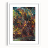 Expressionist Autumn Scene – Vibrant Riverbank Abstract Canvas Art