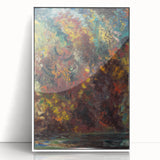 Expressionist Autumn Scene – Vibrant Riverbank Abstract Canvas Art