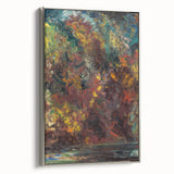 Expressionist Autumn Scene – Vibrant Riverbank Abstract Canvas Art