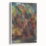 Expressionist Autumn Scene – Vibrant Riverbank Abstract Canvas Art