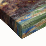 Expressionist Autumn Scene – Vibrant Riverbank Abstract Canvas Art