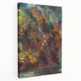 Expressionist Autumn Scene – Vibrant Riverbank Abstract Canvas Art