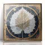 Framed wall art showcasing a vibrant design of flowers and botanic leaves with a gold-accented frame, ideal for enhancing home decor and adding elegance.