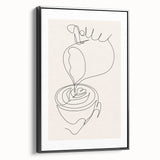 Black and white vintage poster art of a landscape on framed canvas, suitable for bedroom decor.