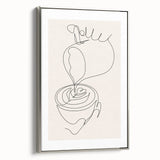 Framed canvas featuring a vintage poster art of a black and white landscape, ideal for bedroom wall art.