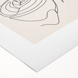 Art deco poster featuring a stylized cocktail glass in monochrome shades on a rolled canvas.