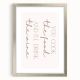 Textured abstract art print in silver frame, featuring swirling patterns in a monochrome palette, ideal for bedroom decor.