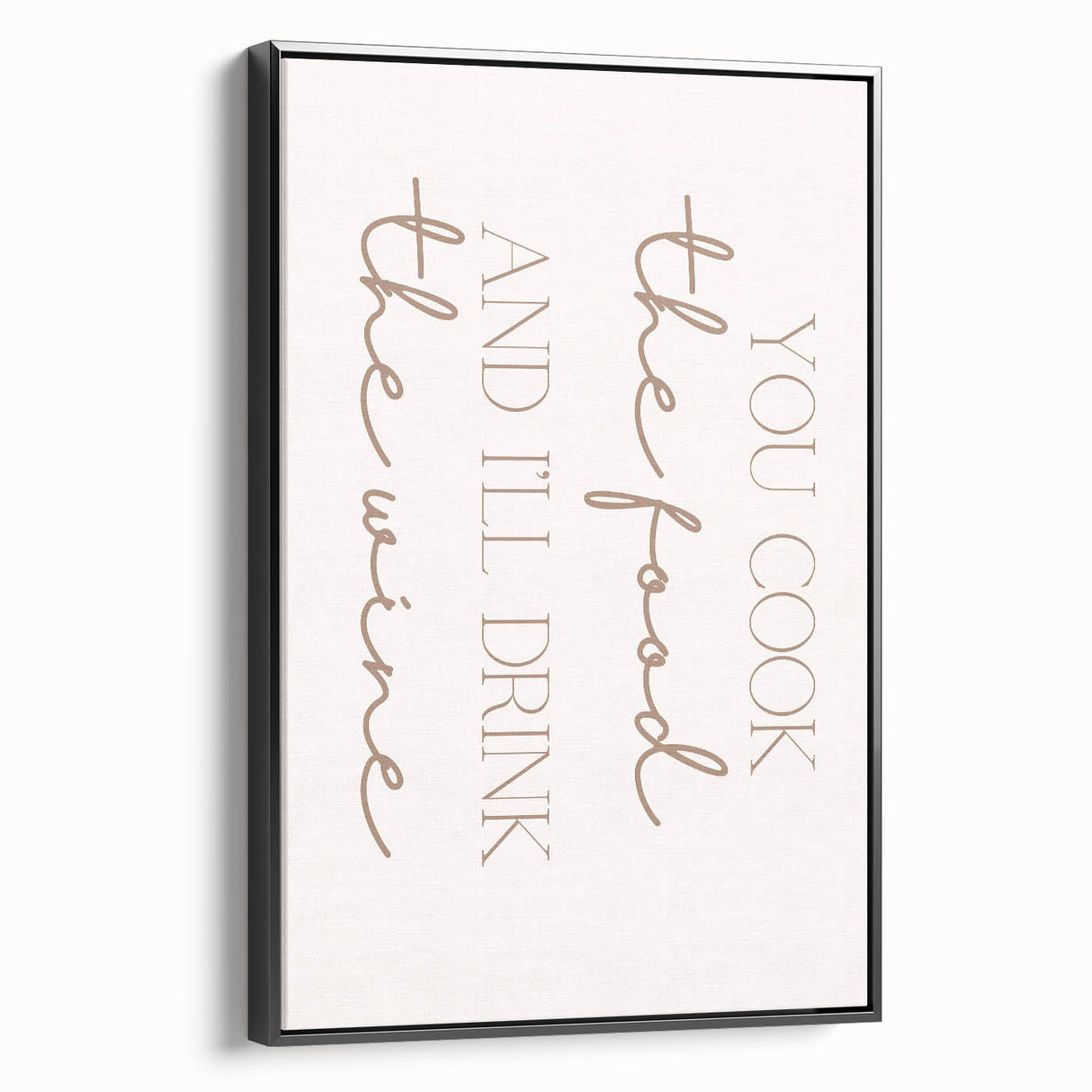 Black and white vintage poster art of a landscape on framed canvas, suitable for bedroom decor.
