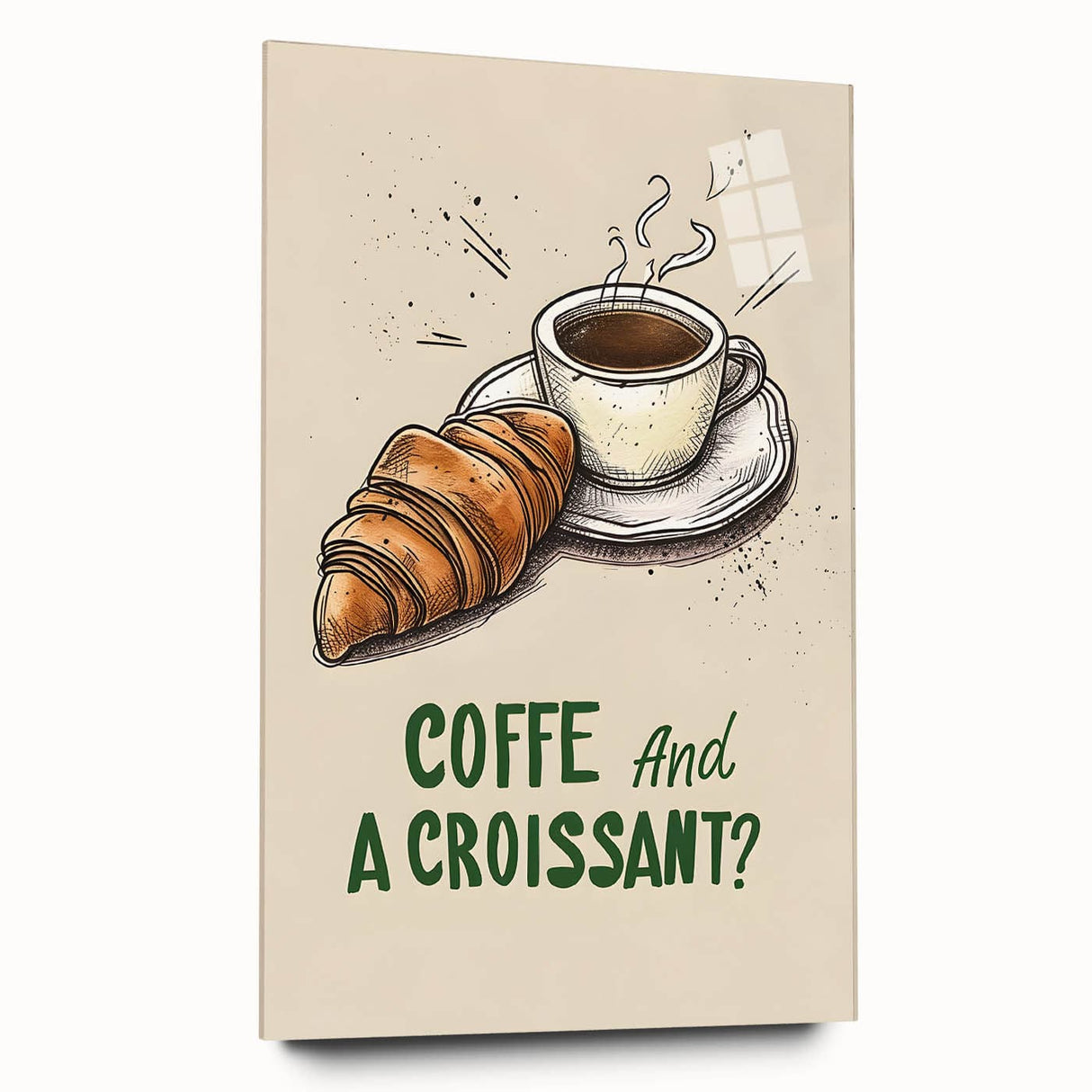 Large abstract wall art of assorted pastries in vibrant colors on acrylic glass, ideal for bedroom or dining room decor.