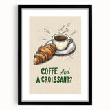 Extra large abstract art print featuring colorful pastries, textured details on a framed black mat.