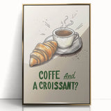 Large acrylic print of assorted pastries in mid-century modernist style with gold frame, suited for nursery wall art.