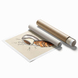 Extra large rolled print featuring assorted pastries in soft pastel colors.