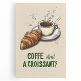 Black and white photo of assorted pastries on stretched canvas, ideal for kitchen wall art.