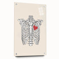 Heart and Skeleton Halloween Wall Art - Gothic Anatomical Decor