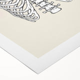 Heart and Skeleton Halloween Wall Art - Gothic Anatomical Decor