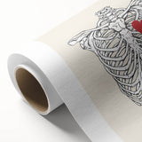 Heart and Skeleton Halloween Wall Art - Gothic Anatomical Decor