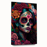 Colorful Catrina Portrait – Day of the Dead Wall Art