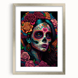Colorful Catrina Portrait – Day of the Dead Wall Art